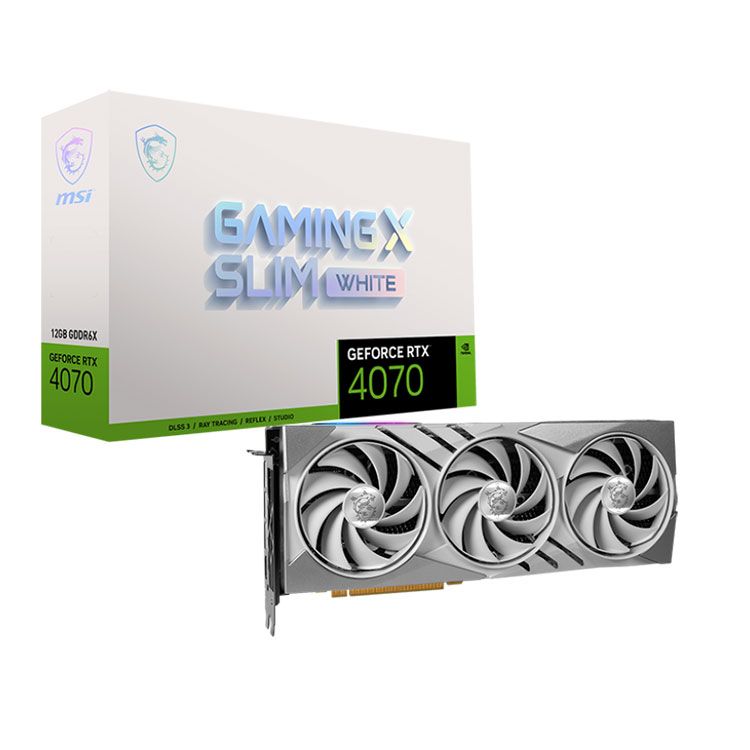 Card màn hình VGA MSI GeForce RTX 4070 GAMING X SLIM WHITE 12GB