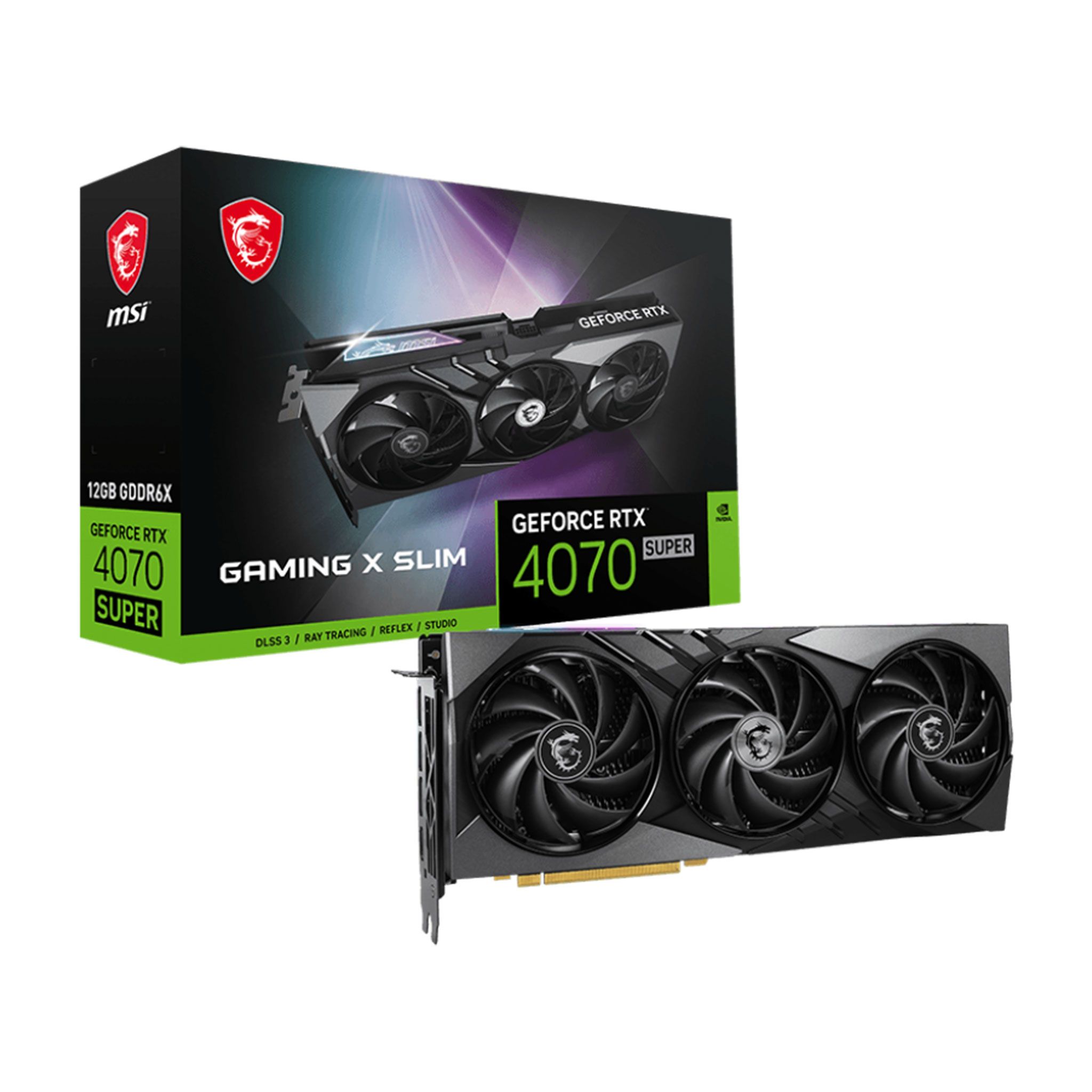 Card màn hình VGA MSI GeForce RTX 4070 Super 12G Gaming X Slim