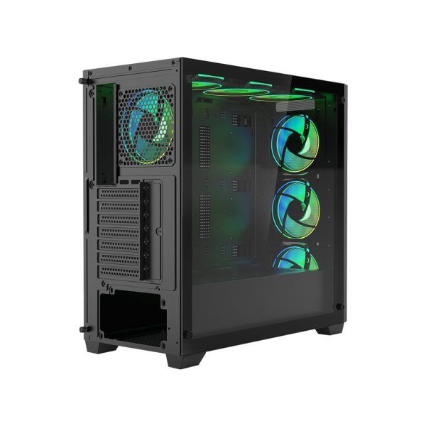 Thùng máy Case Jetek CSGO2 Z7 - Đen | E-ATX, kèm sẵn 3 fan RGB