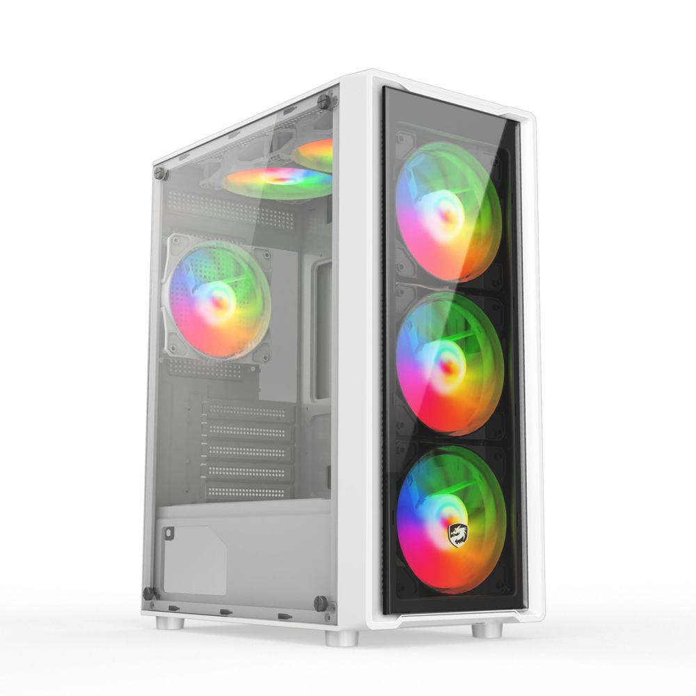 Thùng máy Case VITRA CERES V305-G 4FRGB WHITE | ATX, Trắng, Kèm sẵn 4 Fan RGB