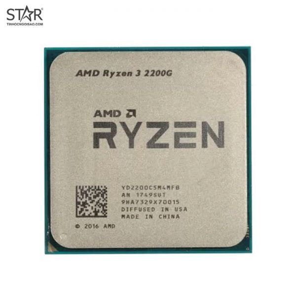 CPU AMD RYZEN 3 2200G (3.5GHz Up to 3.7GHz, AM4, 4 Cores 4 Threads) TR –  tinhocngoisao.com