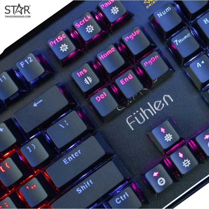 Bàn Phím Cơ Fuhlen Destroyer Led Rainbow Switch Quang Học (Đen)