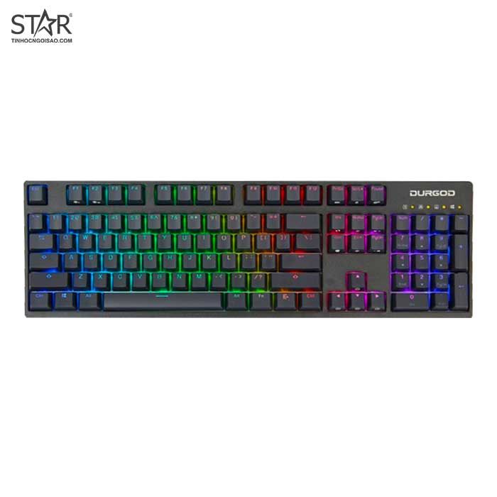 Bàn Phím Cơ Durgod V104S RGB Cherry Blue Switch (Đen)