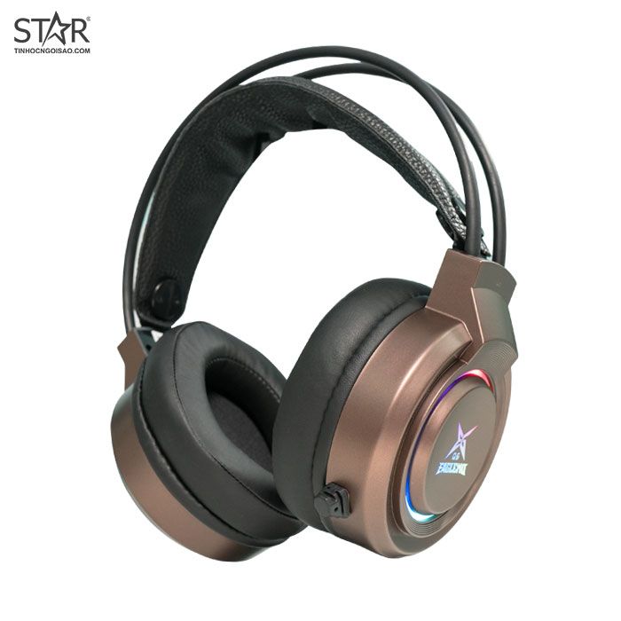 Tai Nghe Eaglend Q6 Brown 7.1 Surround Gaming RGB (Đen Nâu)