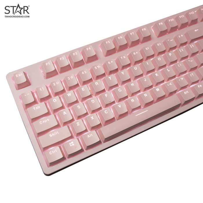 Bàn Phím Cơ E-Dra EK387 Dream Pink Gaming Led TKL Red Switch (Hồng)