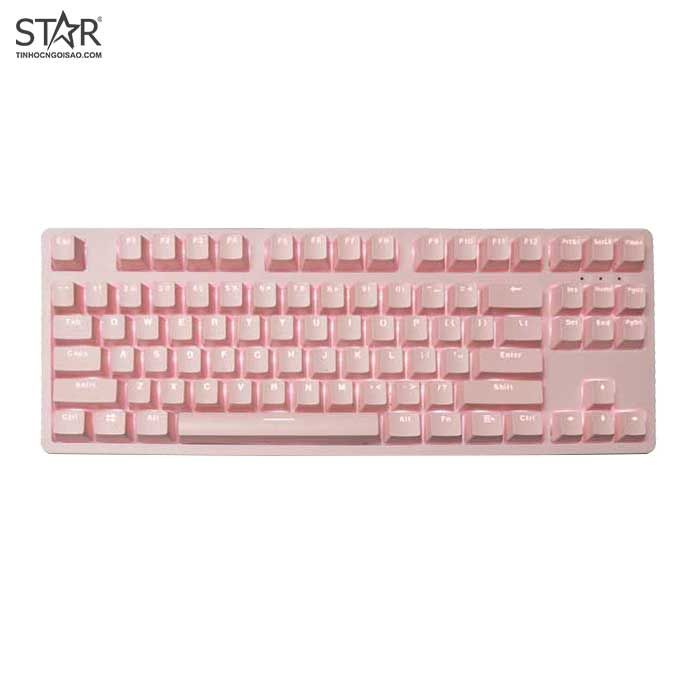 Bàn Phím Cơ E-Dra EK387 Dream Pink Gaming Led TKL Red Switch (Hồng)