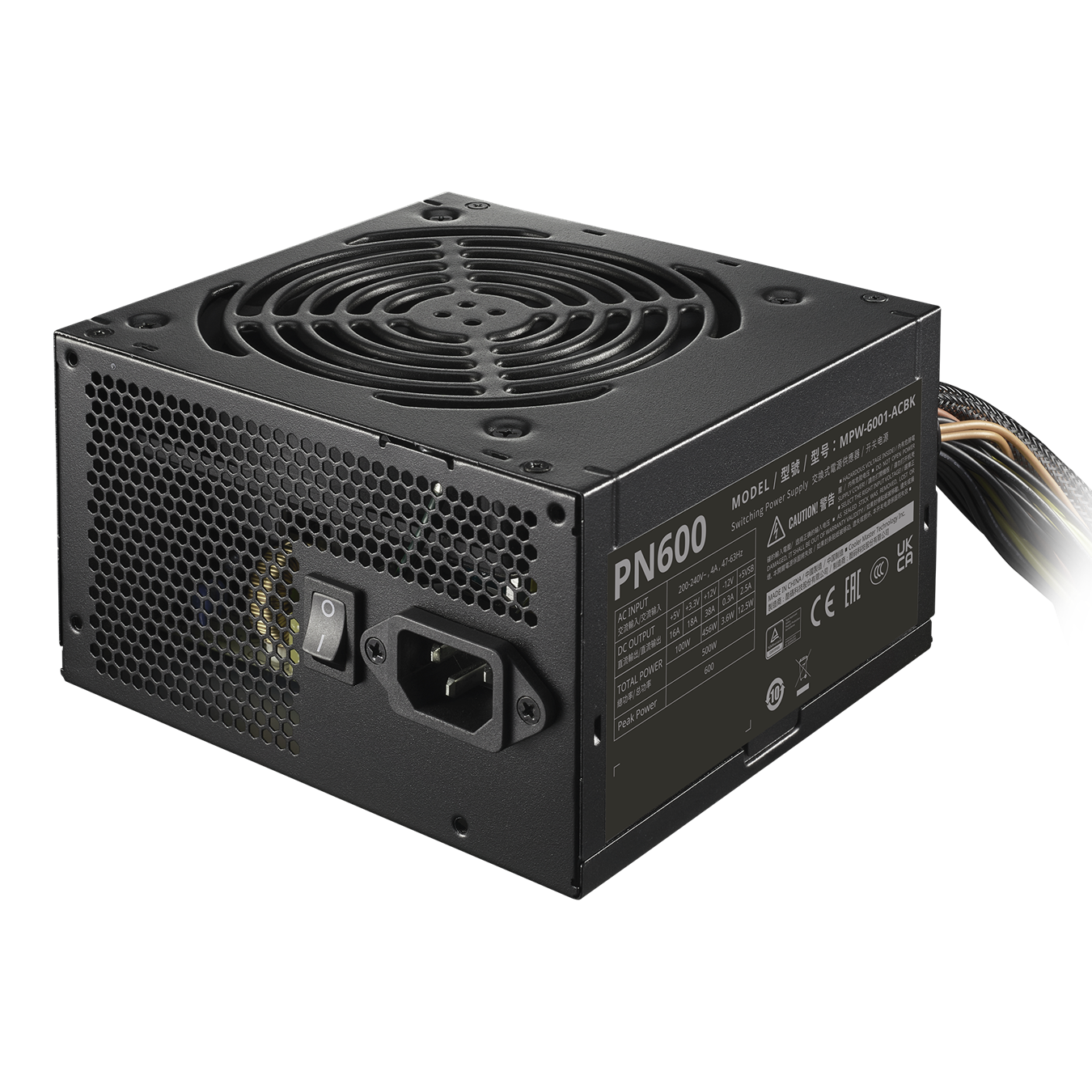 Nguồn máy tính 600W Cooler Master Elite NEX 600 230V Peak (MPW-6001-ACBK-P)