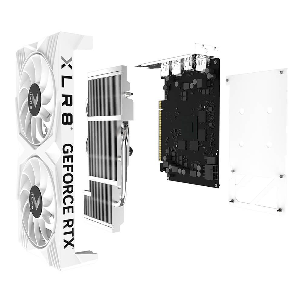 Card màn hình VGA PNY GeForce RTX 4060 8GB OC XLR8 Verto DF White Edition