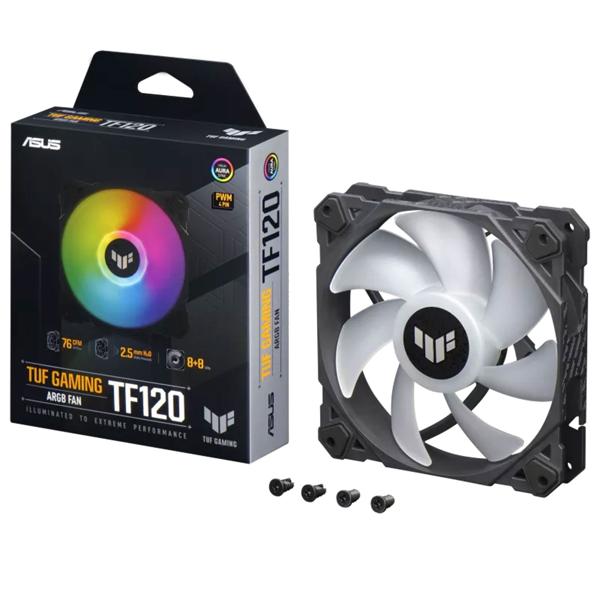 Fan Case ASUS TUF Gaming TF120 ARGB - Đen, fan lẻ