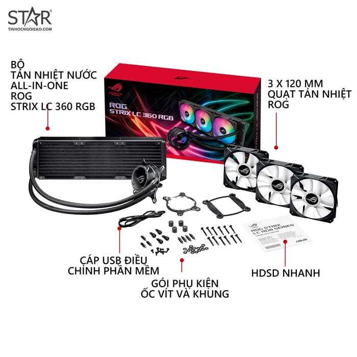 Tản nhiệt Nước CPU ASUS ROG STRIX LC 360 RGB AIO Cooling