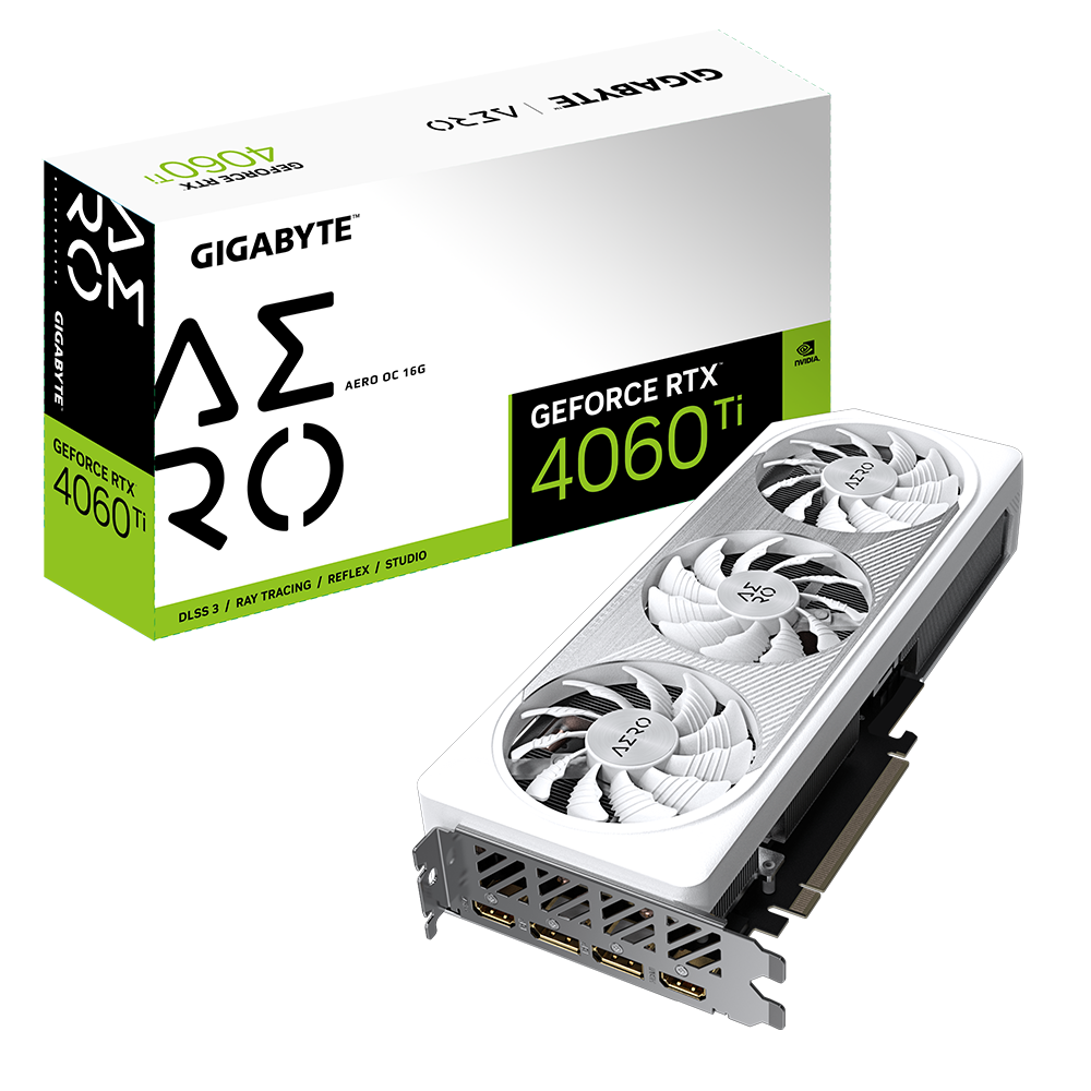 Card màn hình VGA GIGABYTE GeForce RTX 4060 Ti AERO OC 16GB