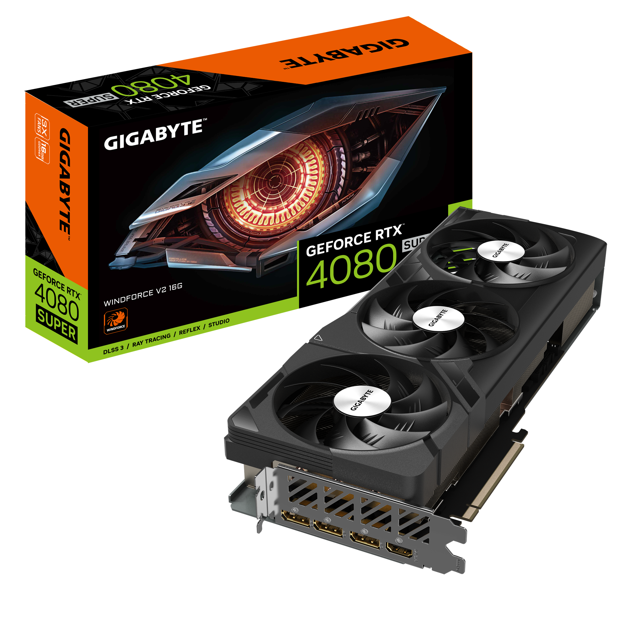 Card màn hình VGA Gigabyte GeForce RTX 4080 SUPER WINDFORCE V2 16G