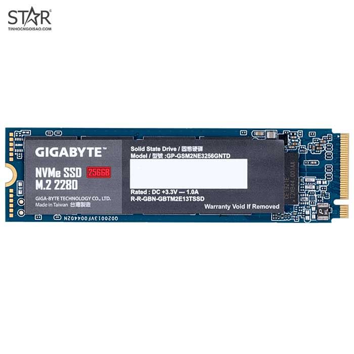 Ổ Cứng SSD 256G Gigabyte M.2 NVMe PCIe Gen3x4 (GP-GSM2NE3256GNTD)