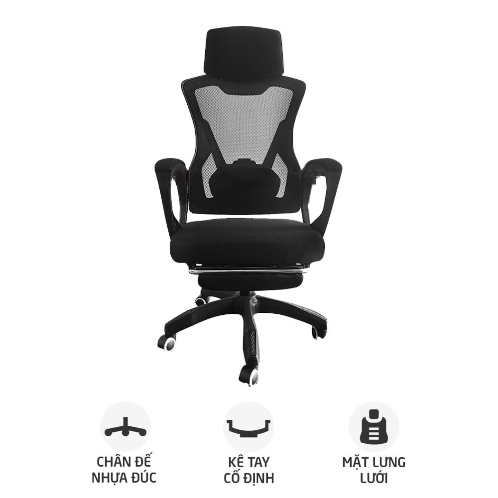 Ghế công thái học Ergonomic TMS06 | Đen