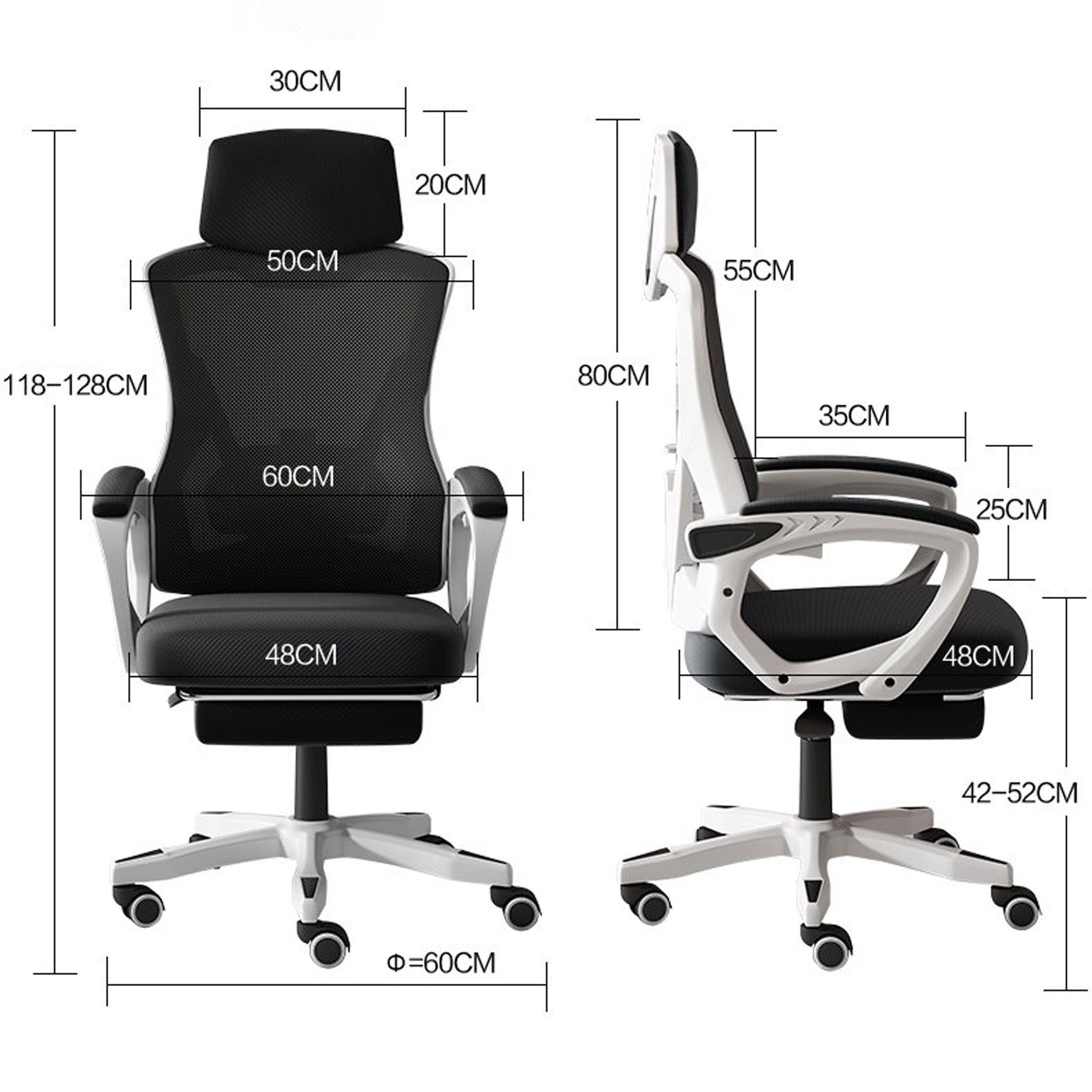 Ghế công thái học Ergonomic TMS06 | Trắng