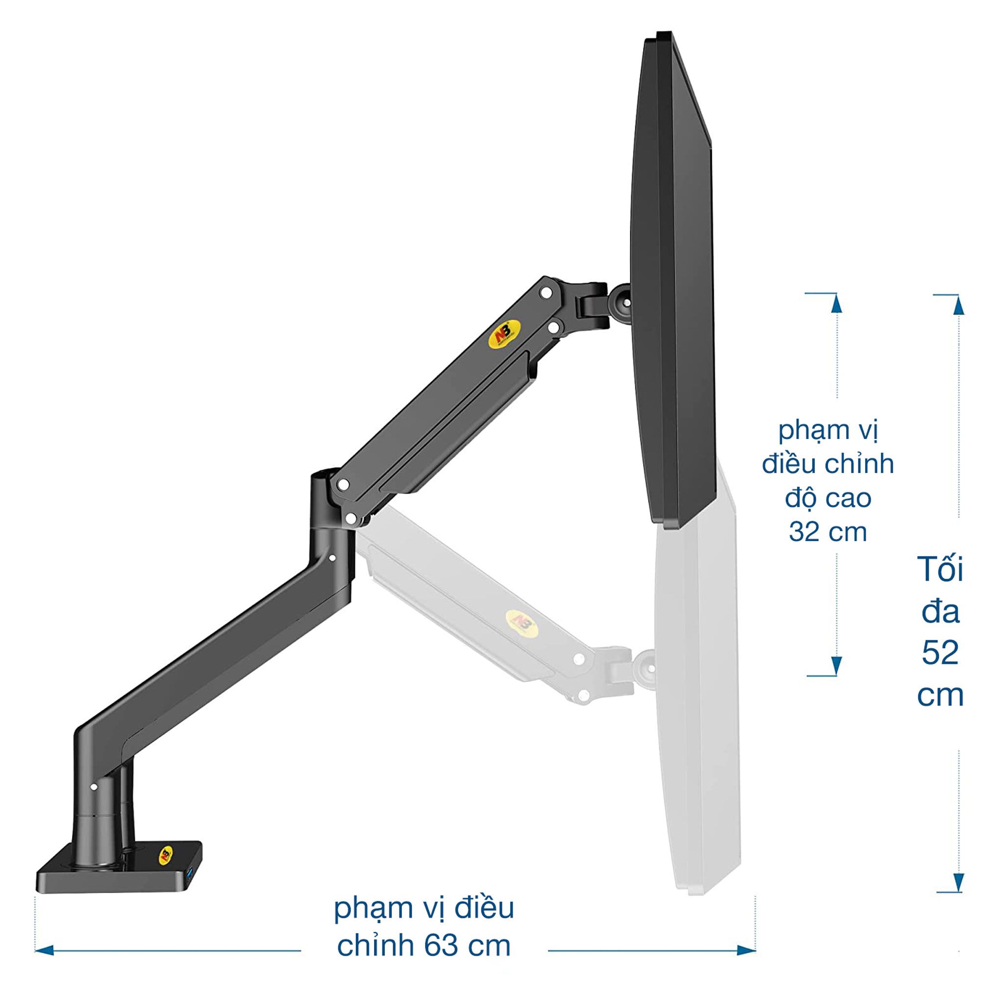 Giá treo màn hình North Bayou G40 - Đen | 22 - 40 inch