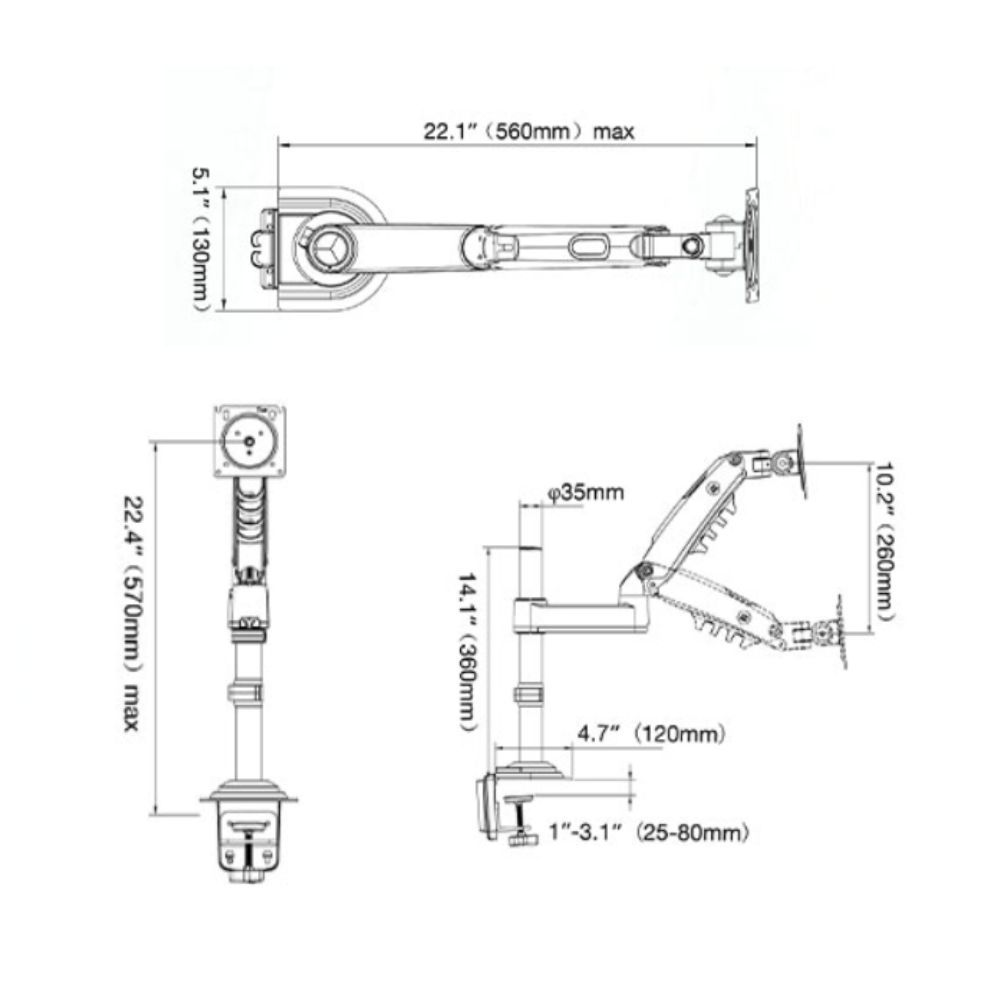 Giá treo màn hình LCD North Bayou H100 | 17 - 30 inch