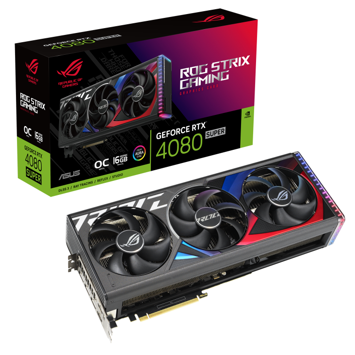 Card màn hình VGA ASUS ROG Strix GeForce RTX 4080 SUPER 16GB GDDR6X OC Edition (ROG-STRIX-RTX4080S-O16G-GAMING)