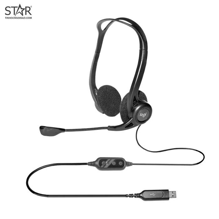 Tai Nghe Logitech H370 Noise-cancelling HEADSET (Đen)