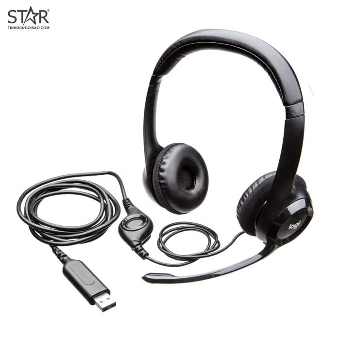 Tai Nghe Logitech H390 USB COMPUTER HEADSET (Đen)