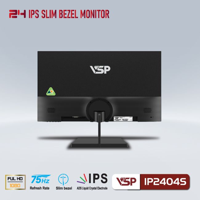 Màn Hình 23.8 inch VSP IP2404S (FHD/IPS/75Hz/5ms/250nits/HDMI+VGA/Phẳng)