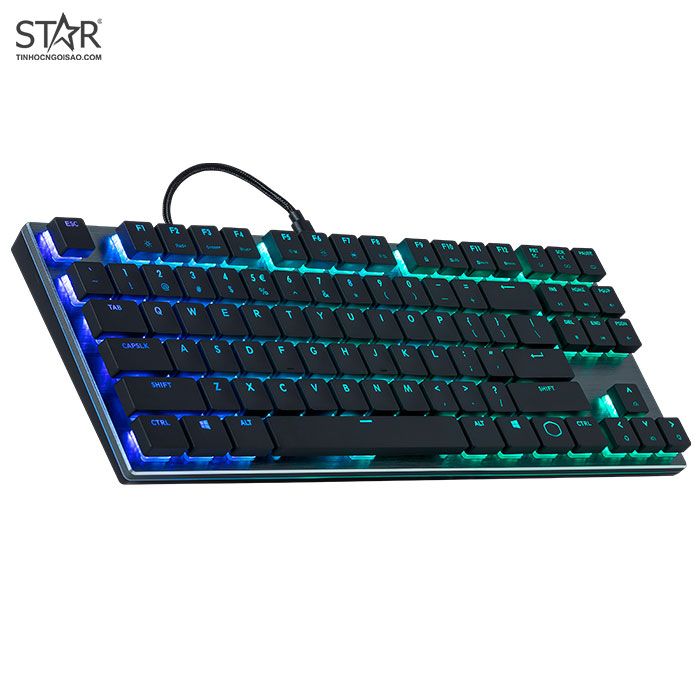 Bàn Phím Cơ Cooler Master SK630 MX Cherry Low Profile Red Switch RGB TKL (Đen) SK-630-GKLR1-US