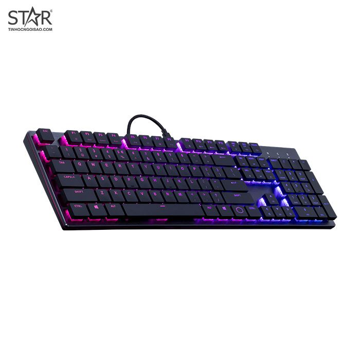 Bàn Phím Cơ Cooler Master SK650 RGB | Đen, Low Profile, Cherry MX, Red Switch (SK-650-GKLR1-US)