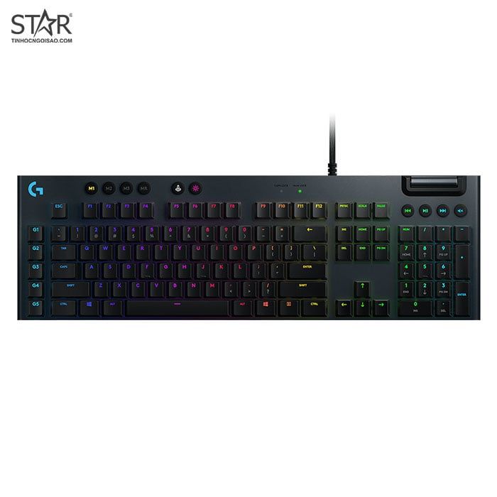 Bàn Phím Cơ Logitech G813 GL Clicky Lightsync RGB (Đen)