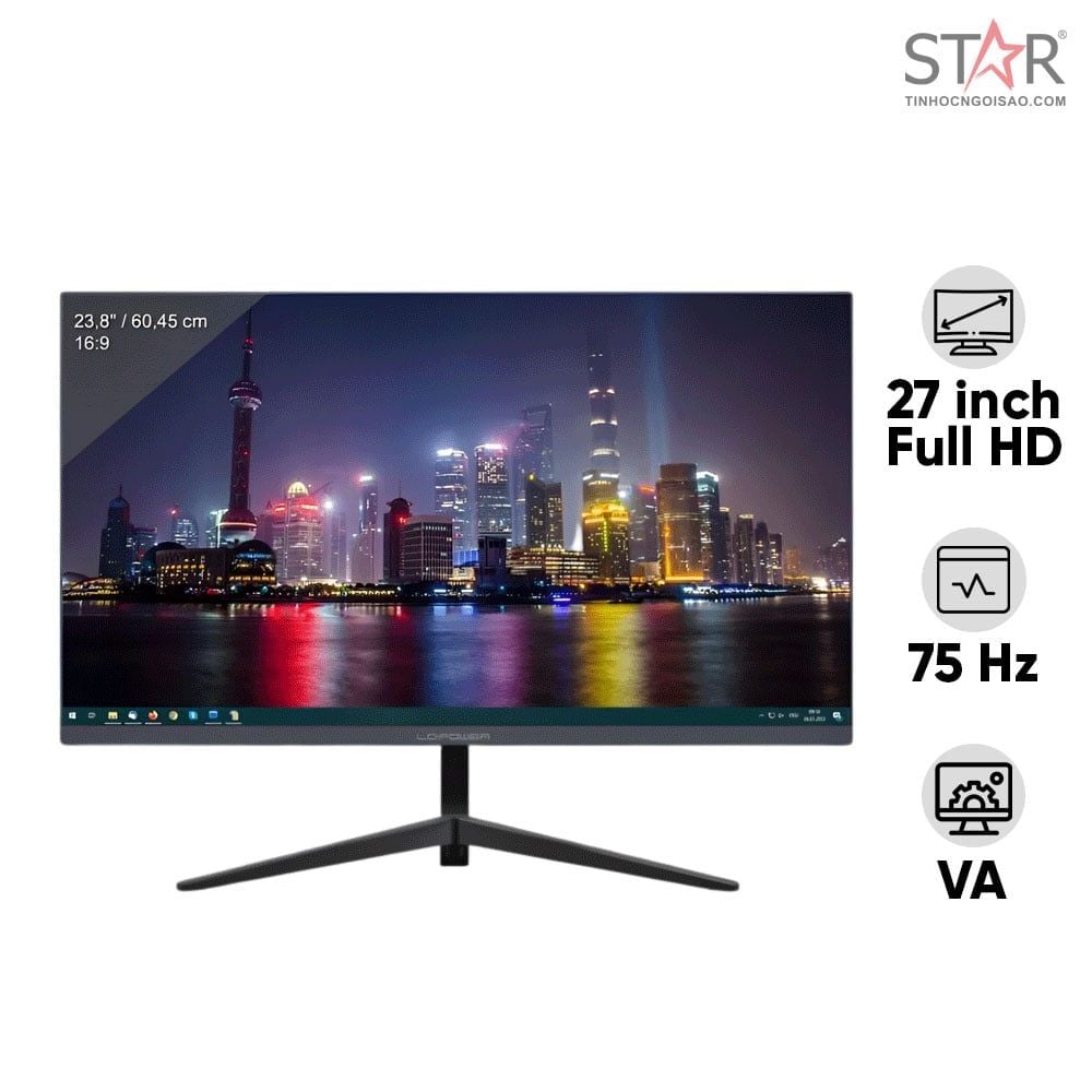 Màn Hình LC-POWER LC-M27-FHD-75 (27 inch/FHD/75Hz/VA/5ms/250nit/Phẳng).