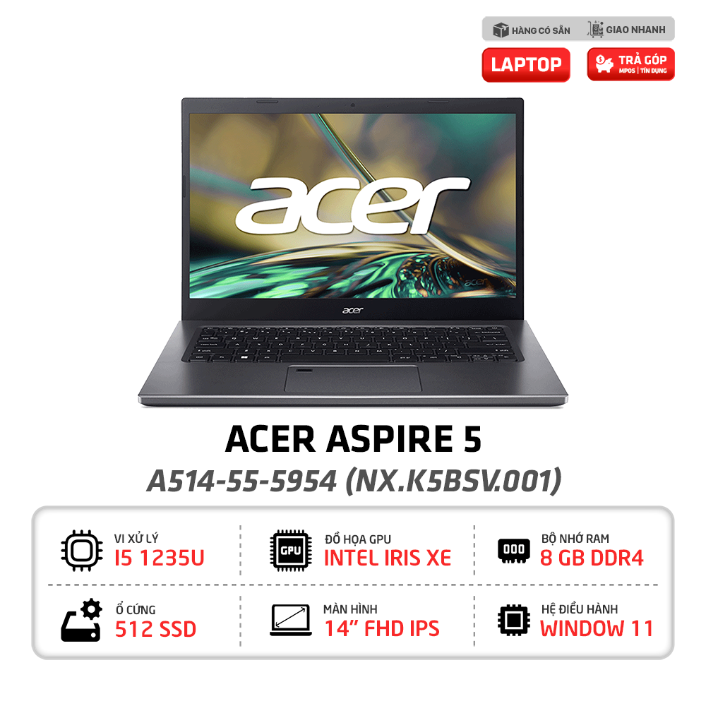 Laptop Acer Aspire 5 A514 55 5954 (NX.K5BSV.001)