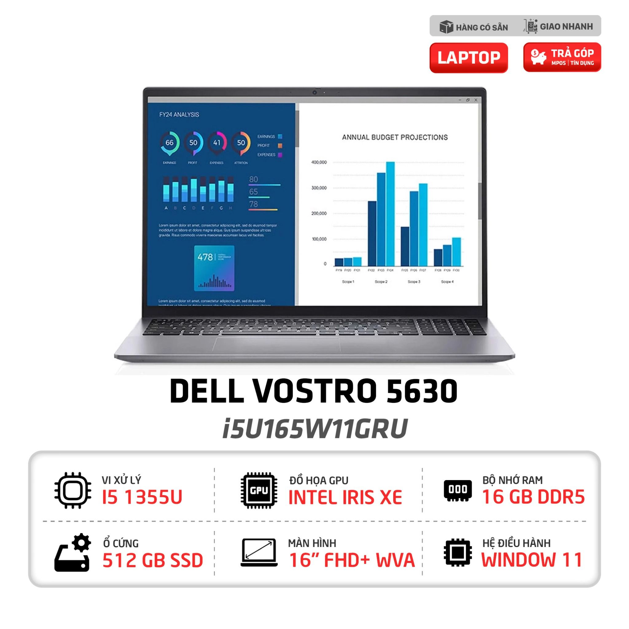 Laptop Dell Vostro 5630 V5630 i5U165W11GRU