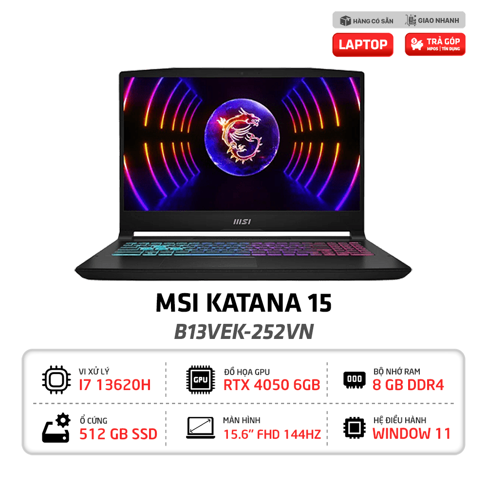 Laptop Gaming MSI Katana 15 B13VEK 252VN