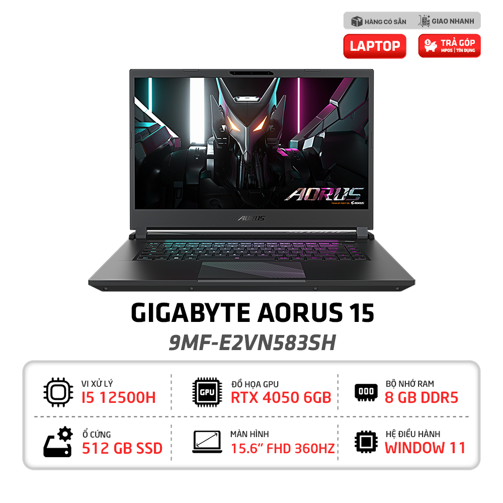 Laptop Gaming GIGABYTE Aorus 15 9MF E2VN583SH