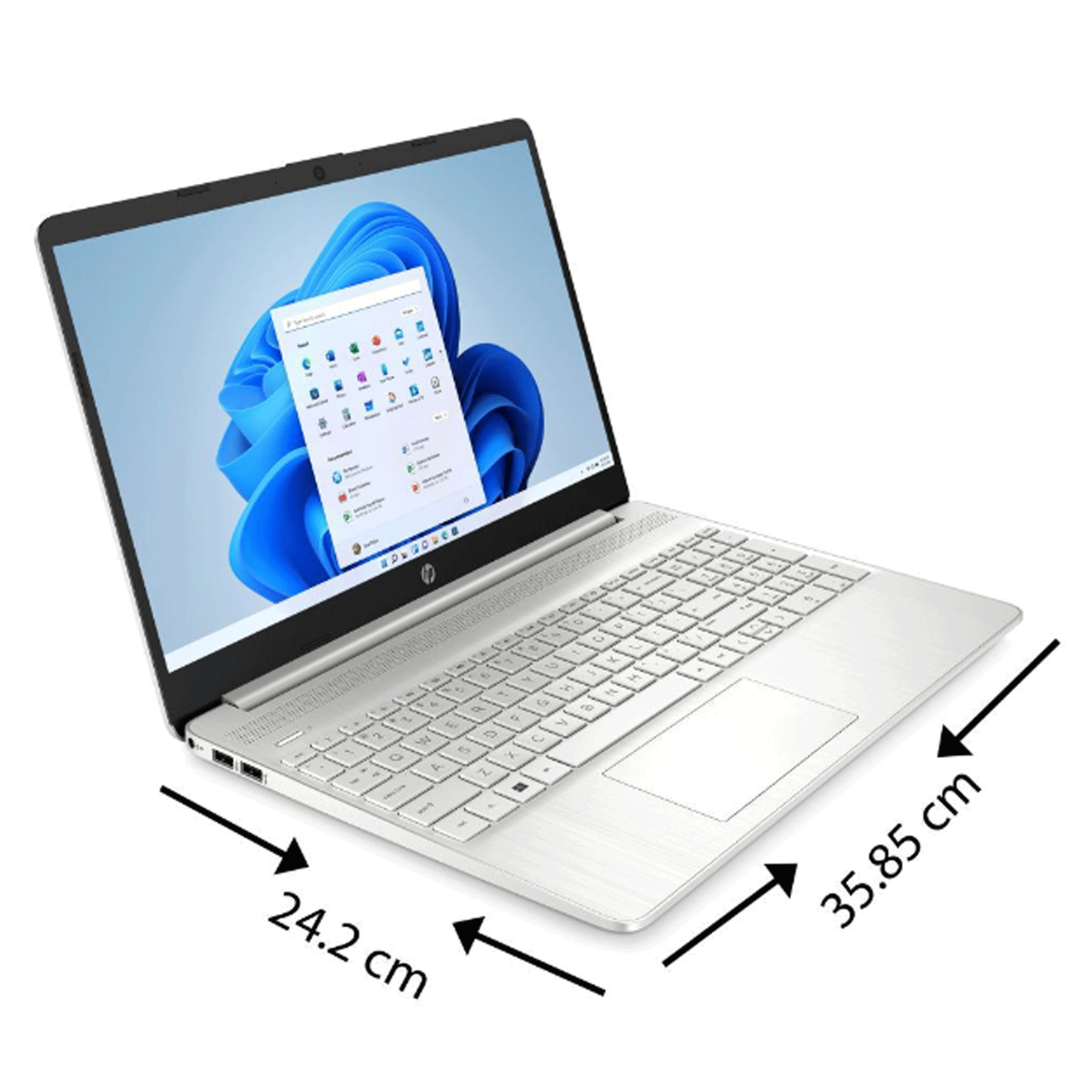 Laptop HP 15S FR5005TU |  i7 1260P, 16GB DDR4, 512G SSD, W11H, 15.6 inch FHD, Silver