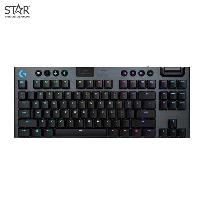 Bàn Phím Cơ Logitech G913 Clicky Lightspeed Wireless RGB TKL (Đen)