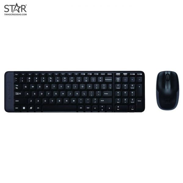 Combo Phím Chuột Không Dây Logitech MK220 Chính Hãng (Đen)