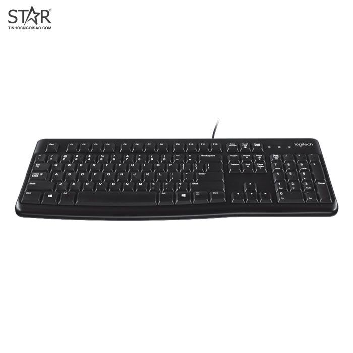 Bàn phím Logitech K120 | Đen, 104 phím, Có dây