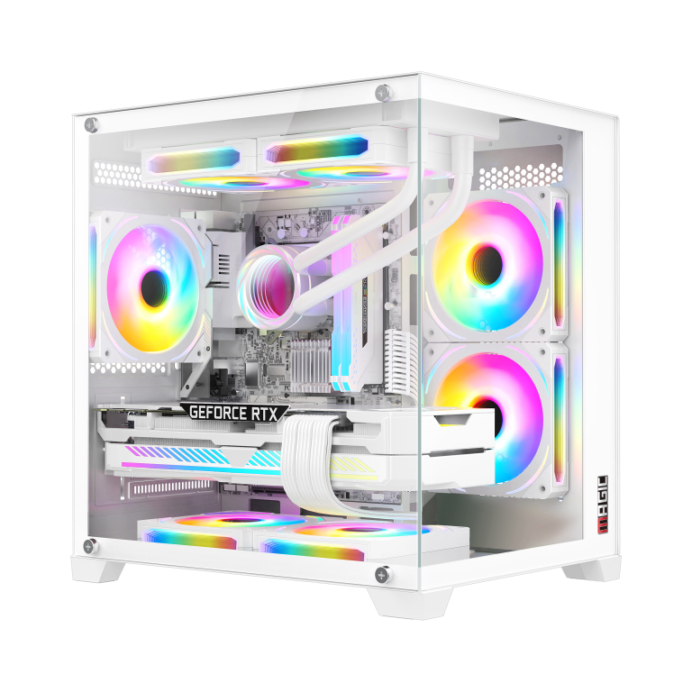 Thùng máy Case Magic Aqua M Ultra - Trắng | Small M-ATX