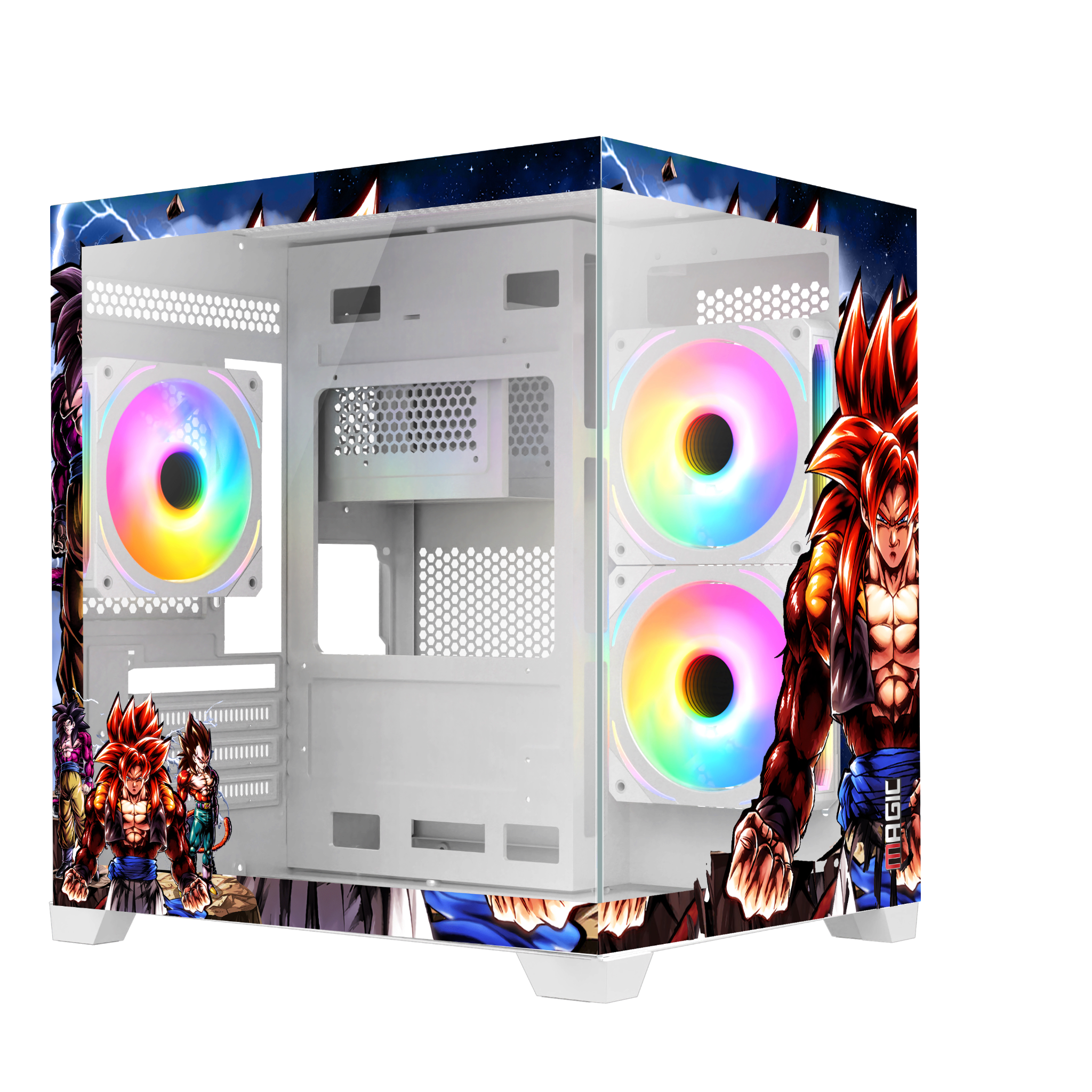 Thùng máy Magic Aqua M Ultra Plus Songoku - Trắng | Full M-ATX