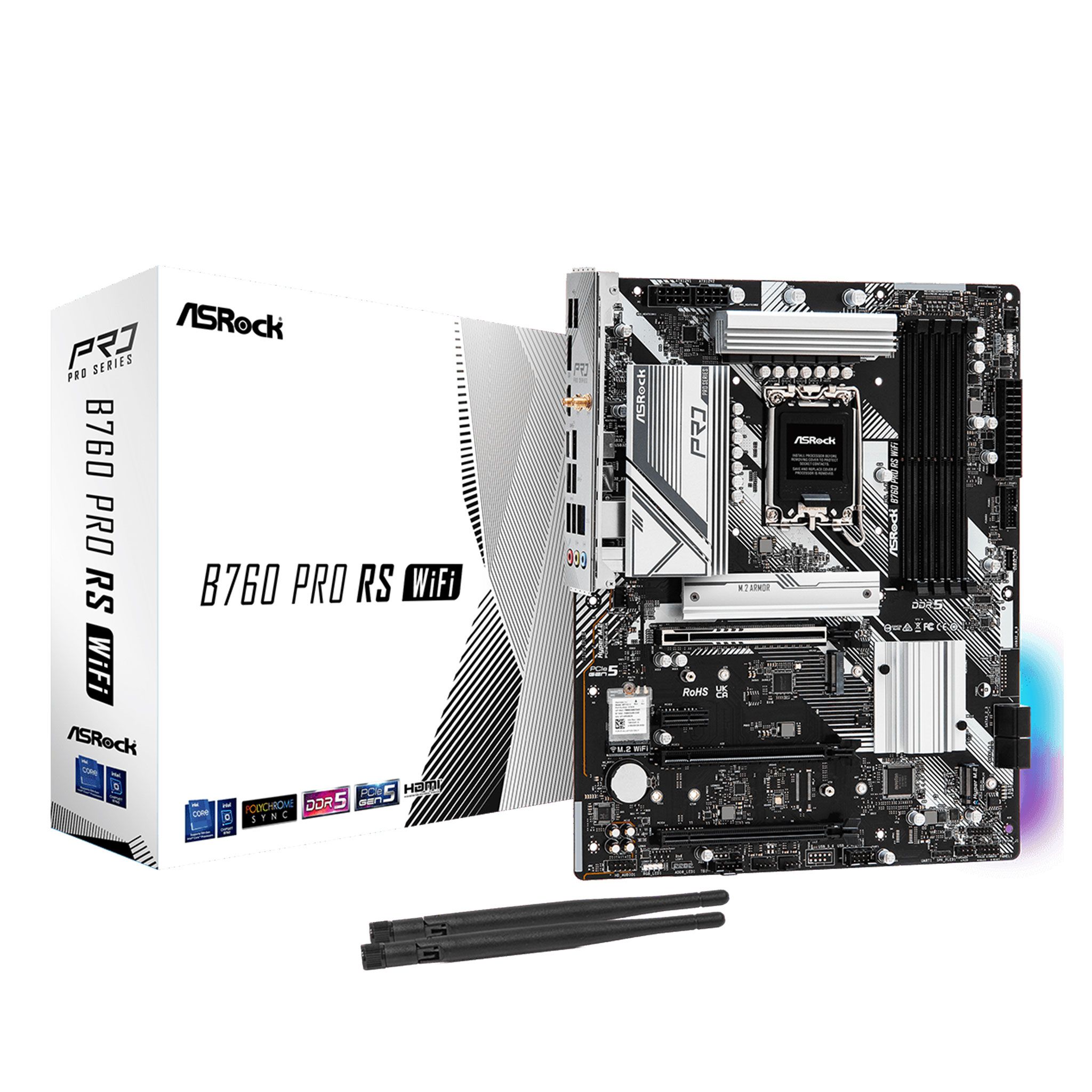 Mainboard ASRock B760 Pro RS WiFi | Intel B760, Socket 1700, ATX, 4 khe DDR5