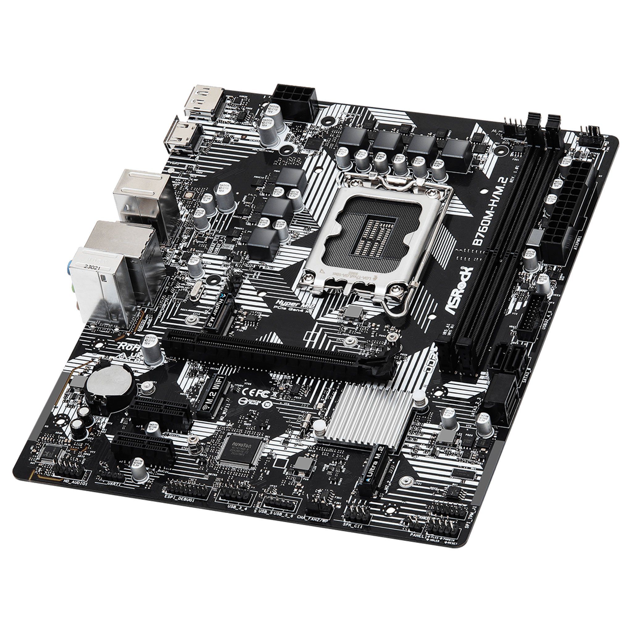 Mainboard ASRock B760M-H/M.2 | Intel B760, Socket 1700, Micro ATX, 2 khe DDR5