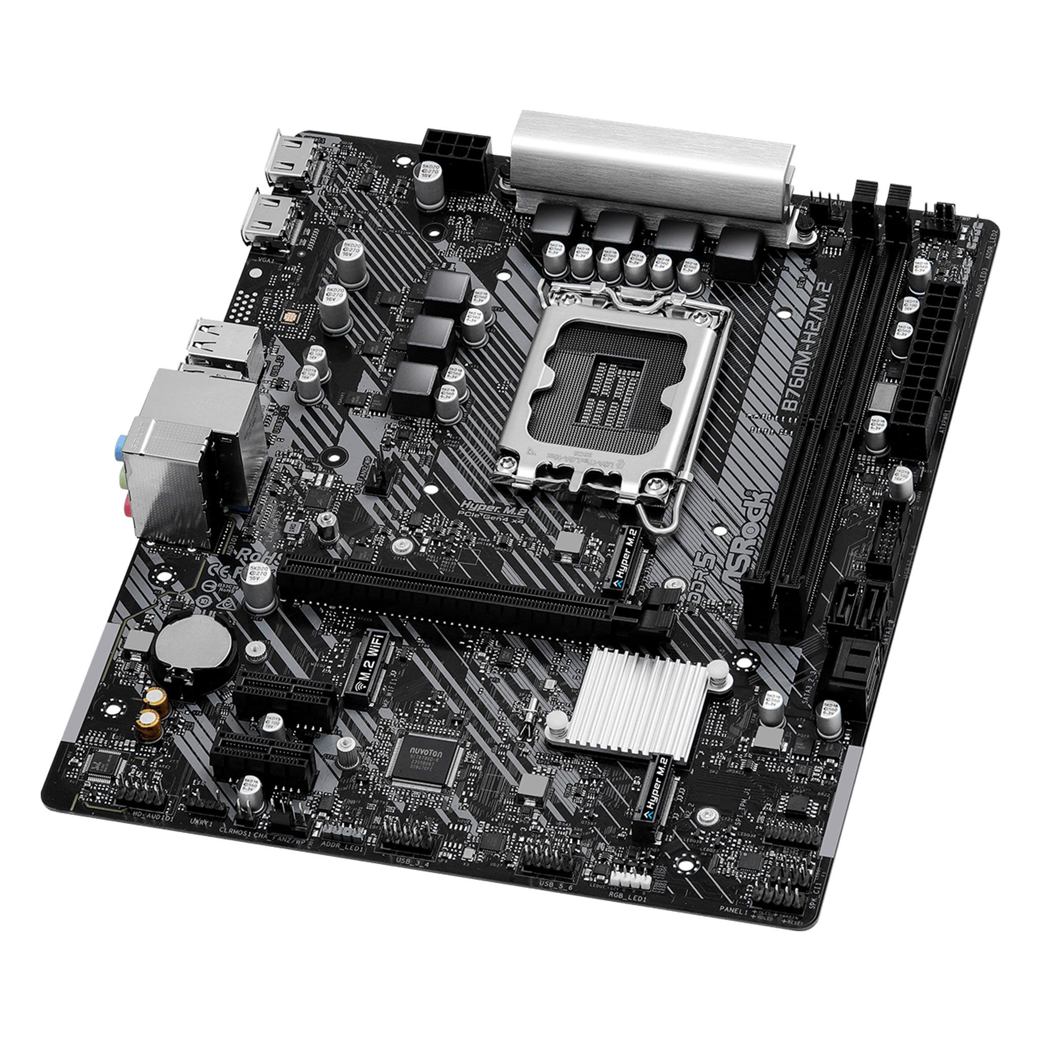 Mainboard ASRock B760M-H2/M.2 | Intel B760, Socket 1700, Micro ATX, 2 khe DDR5