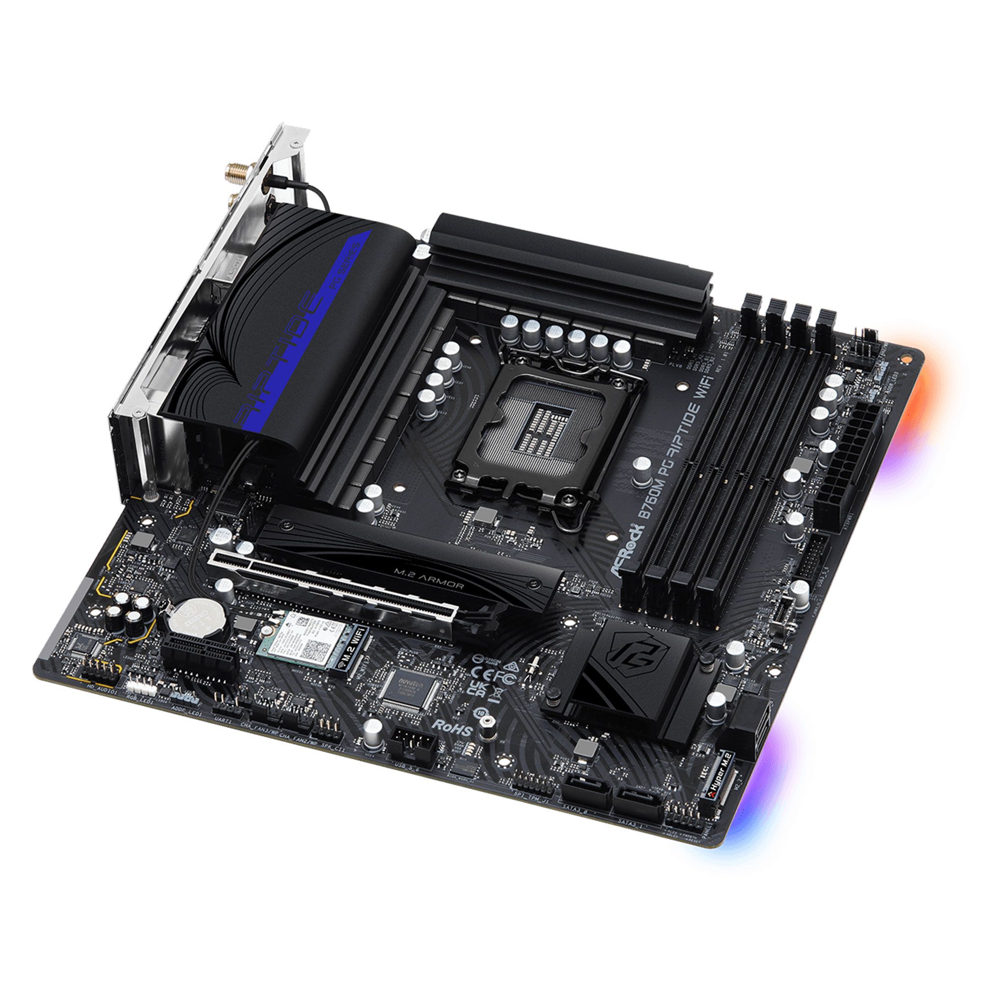 Mainboard ASRock B760M PG Riptide WiFi | Intel B760, Socket 1700, Micro ATX, 4 khe DDR5