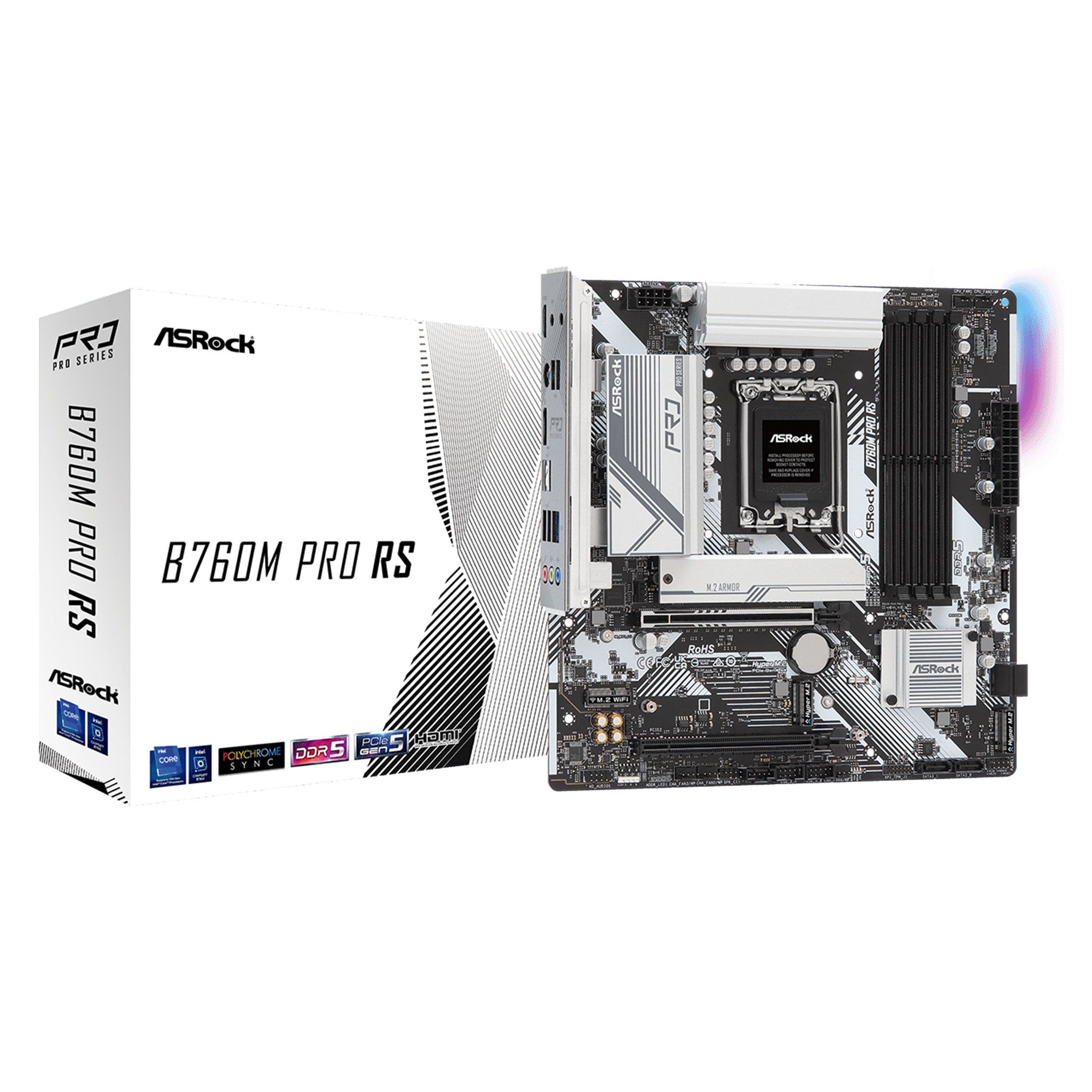 Mainboard ASRock B760M Pro RS | Intel B760, Socket 1700, Micro ATX, 4 khe DDR5