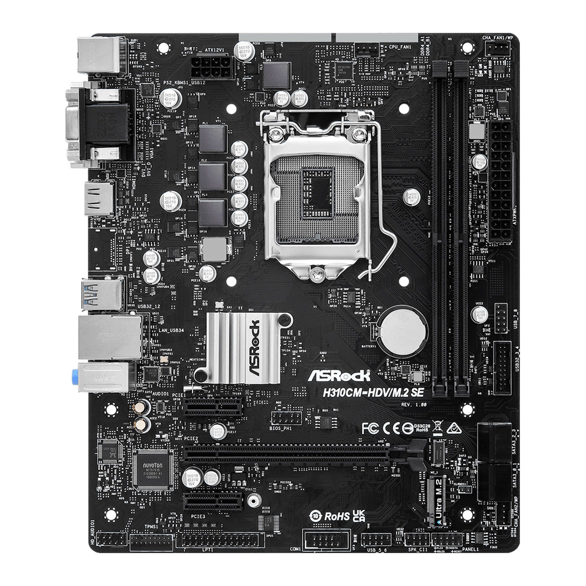 Mainboard ASRock H310CM-HDV/M.2 SE | Intel Q270, Socket 1151, Micro ATX, 2 khe DDR4