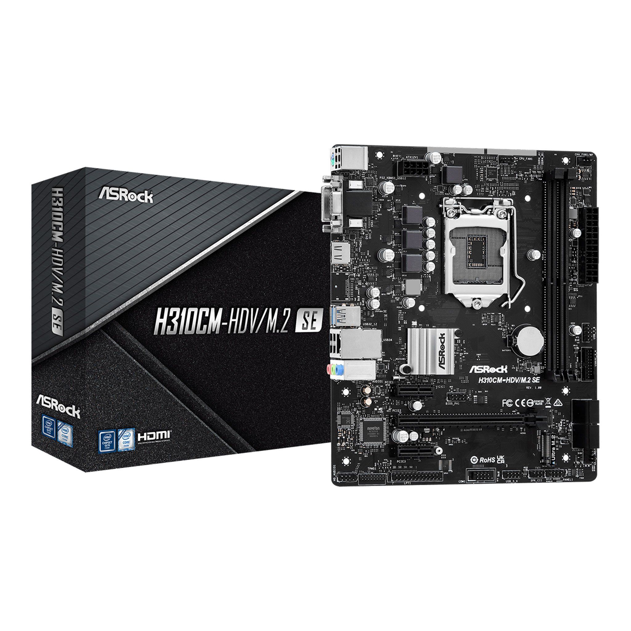 Mainboard ASRock H310CM-HDV/M.2 SE | Intel Q270, Socket 1151, Micro ATX, 2 khe DDR4