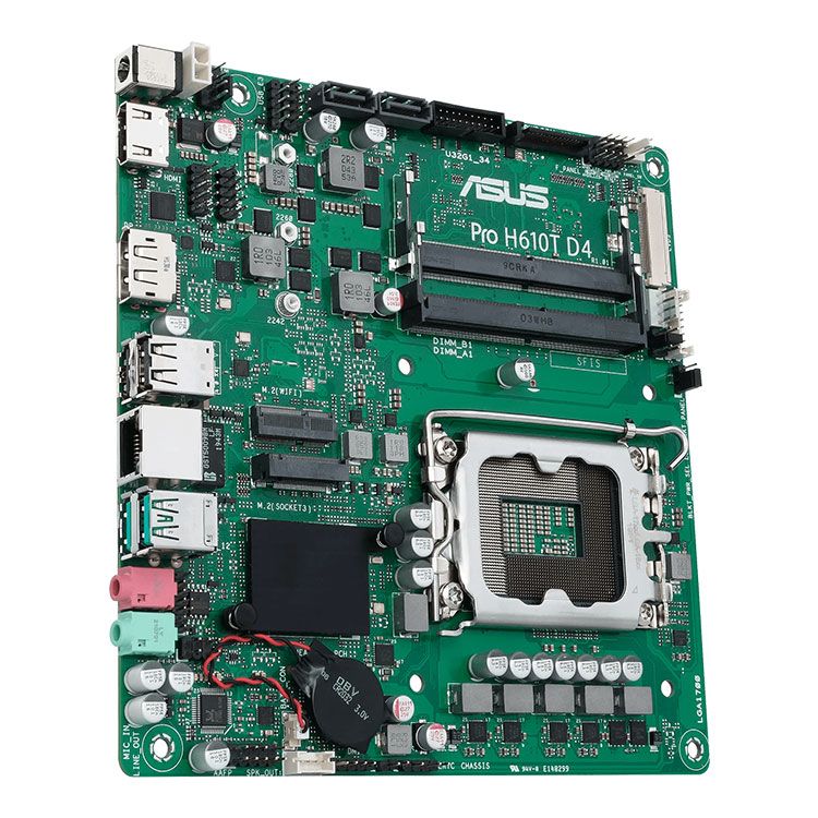 Mainboard ASUS Pro H610T D4-CSM | Intel H610, Socket 1700, Mini-ITX, 2 khe DDR4