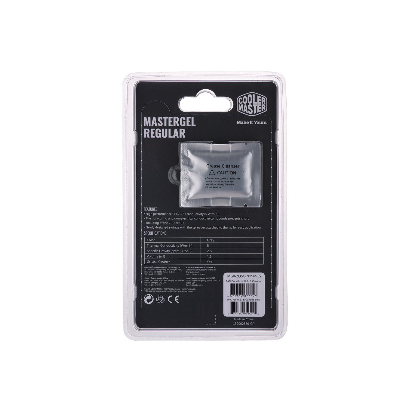 Keo tản nhiệt Cooler Master Mastergel Regular (MGX-ZOSG-N15M-R2)