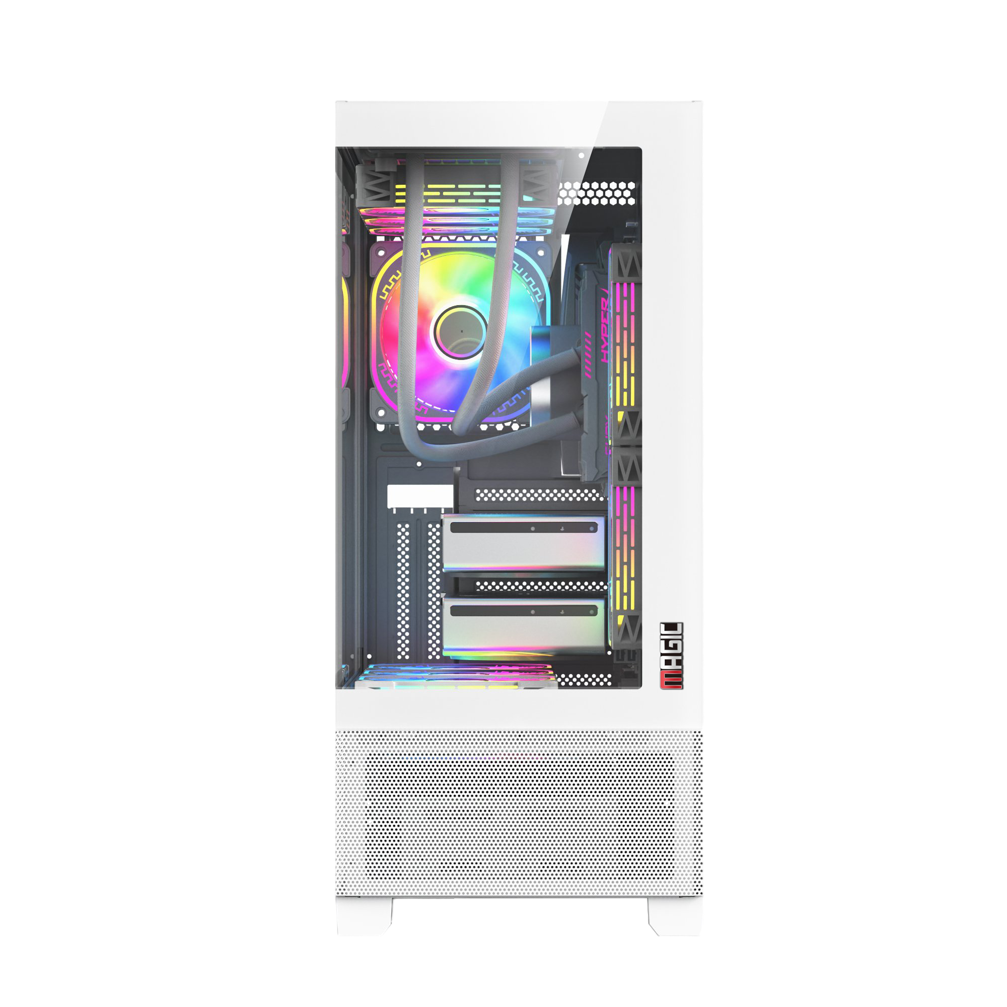 Thùng máy Case MAGIC Mix Full Tower - Trắng | E-ATX, không fan