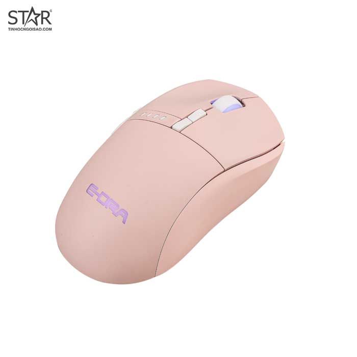 Chuột Không Dây E-Dra EM620W Pink Gaming RGB Wireless (Hồng)